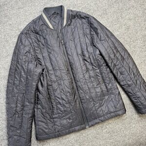 Ted Baker Jacket Mens 4 Large Navy Blue Quilter Puffer Bomber Lightweight Zip Up